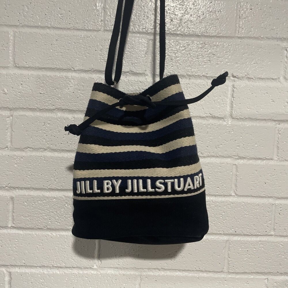 JILLSTUART Jill By Handbag Drawstring Bucket Fabric Crossbody Bag Purse Travel